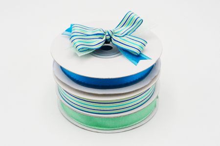 Conjunto de cinta transparente de verano con rayas multicolores_C3-1498